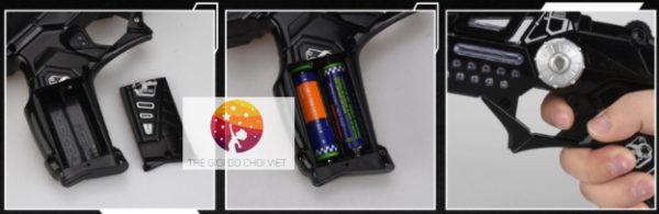 SÚNG ĐỒ CHƠI DÙNG PIN CÓ ĐÈN VÀ NHẠC