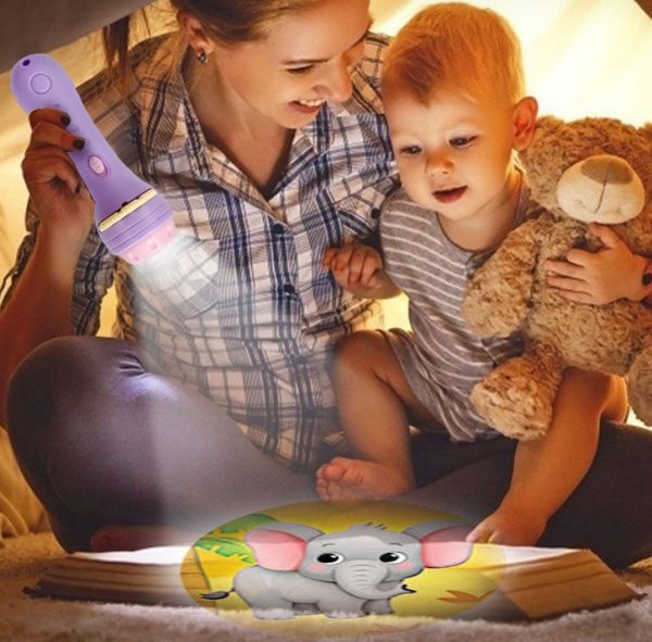 Đèn pin chiếu 80 hình ảnh cho bé thoả thích khám phá hoa quả, động vật, côn trùng, phương tiện, siêu nhân