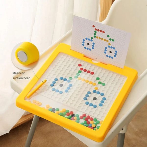 Bảng Vẽ Xếp Hình Nam Châm Thế Hệ Mới, Đồ Chơi Giáo Dục Xếp Hình Nam Châm, Bảng Vẽ Bút Bi Nam Châm Từ Tính Cho Bé