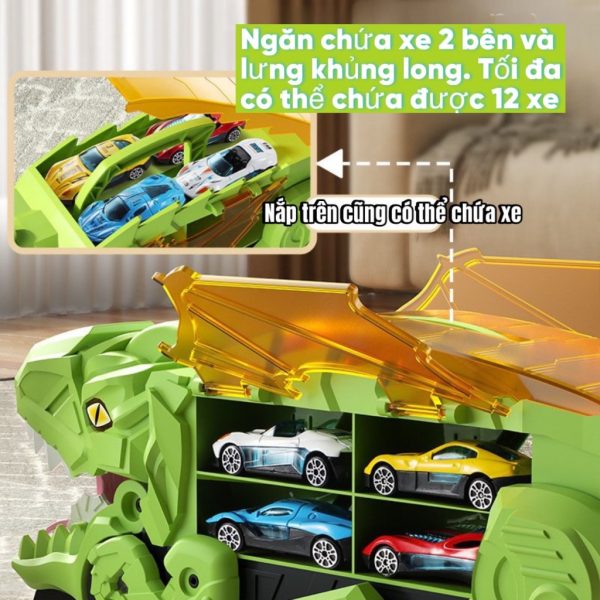 Đồ Chơi Trẻ Em Ô Tô Khủng Long Cầu Trượt Cho Trẻ Em-Đồ Chơi Xe Khủng Long Cho Bé