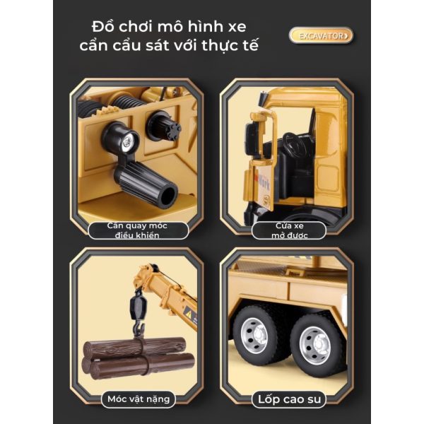Đồ Chơi Trẻ Em Xe Cần Cẩu Mô Hình Kích Cỡ Lớn-Đồ Chơi Giáo Dục Cho Trẻ Con Bé Trai Bé Gái