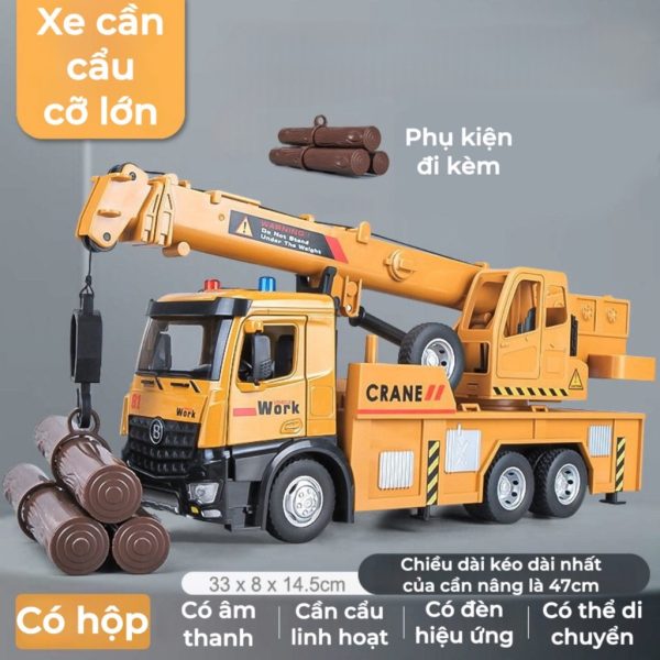 Đồ Chơi Trẻ Em Xe Cần Cẩu Mô Hình Kích Cỡ Lớn-Đồ Chơi Giáo Dục Cho Trẻ Con Bé Trai Bé Gái