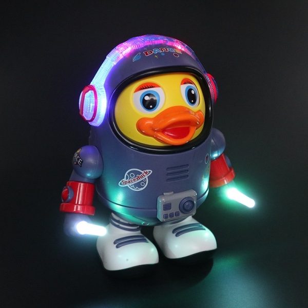 Đồ Chơi Vịt Robot Nhảy Múa Phát Nhạc, Vịt Phi Hành Gia Có Đèn Nhạc Vui Nhộn, Quà Tặng Bé Trai Bé Gái