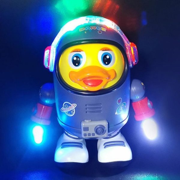 Đồ Chơi Vịt Robot Nhảy Múa Phát Nhạc, Vịt Phi Hành Gia Có Đèn Nhạc Vui Nhộn, Quà Tặng Bé Trai Bé Gái