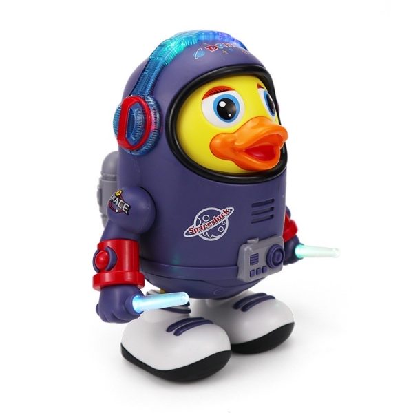 Đồ Chơi Vịt Robot Nhảy Múa Phát Nhạc, Vịt Phi Hành Gia Có Đèn Nhạc Vui Nhộn, Quà Tặng Bé Trai Bé Gái