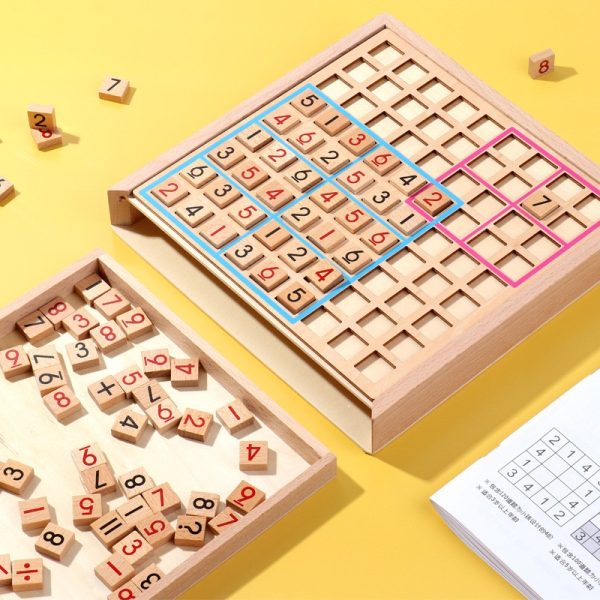 Đồ chơi Sudoku gỗ và nhựa xếp hình thông minh - Đồ chơi trí tuệ lắp ráp đoán số