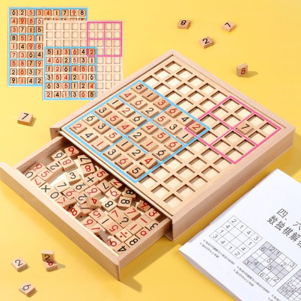 Đồ chơi Sudoku gỗ và nhựa xếp hình thông minh - Đồ chơi trí tuệ lắp ráp đoán số