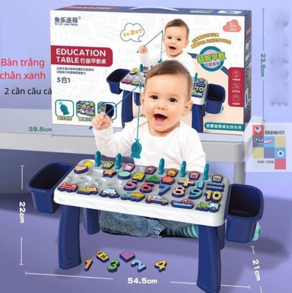 Đồ chơi bàn câu cá thông minh đa năng như khối trái cây, phương tiện, chữ cái, câu cá 40