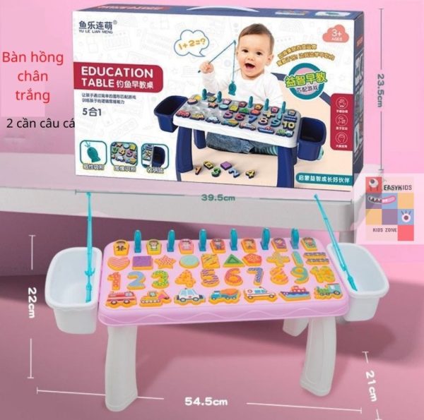 Đồ chơi bàn câu cá thông minh đa năng như khối trái cây, phương tiện, chữ cái, câu cá 40