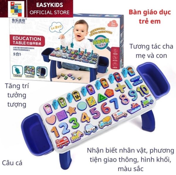 Đồ chơi bàn câu cá thông minh đa năng như khối trái cây, phương tiện, chữ cái, câu cá 40