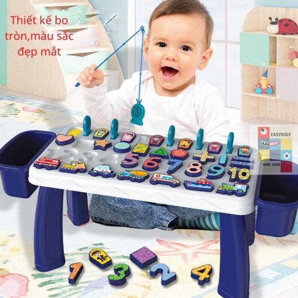 Đồ chơi bàn câu cá thông minh đa năng như khối trái cây, phương tiện, chữ cái, câu cá 40