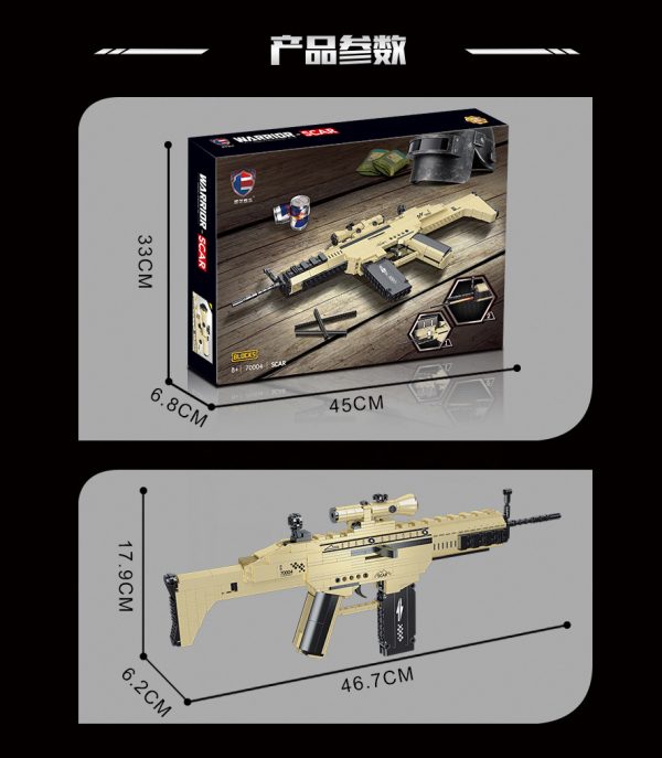 Đồ chơi lego Pubg Mô hình súng SCAR Đồ chơi lắp ráp Mô Hình PUBG BLOCKS súng freefire