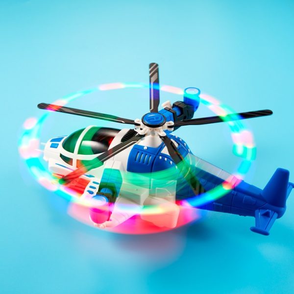Đồ chơi máy bay trực thăng chạy pin size lớn 35cm cho bé, xoay 360 độ, có nhạc và âm thanh