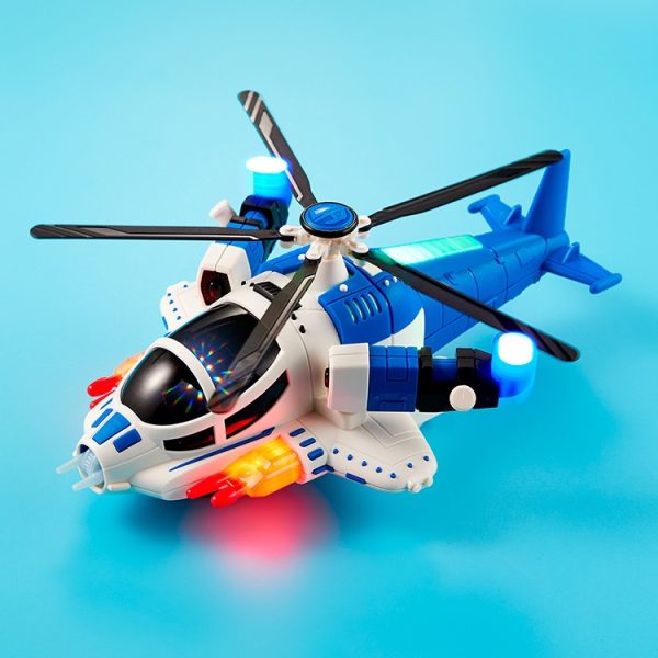 Đồ chơi máy bay trực thăng chạy pin size lớn 35cm cho bé, xoay 360 độ, có nhạc và âm thanh