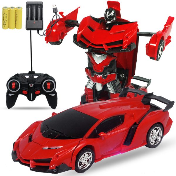 Đồ chơi xe ô tô điều khiển từ xa có thể biến hình robot phiên bản có sạc pin