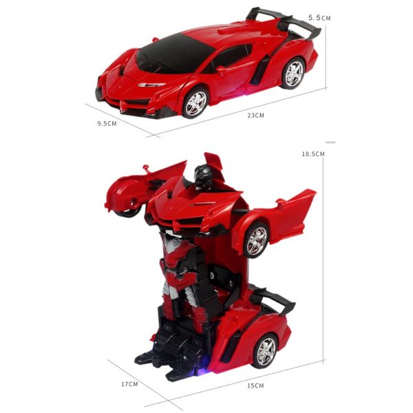 Đồ chơi xe ô tô điều khiển từ xa có thể biến hình robot phiên bản có sạc pin
