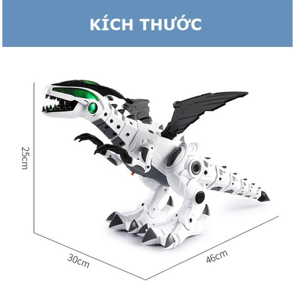 Khủng Long Robot Có Hiệu Ứng Phun Lửa Và Nước Kích Thước Lớn - Đồ Chơi Giải Trí