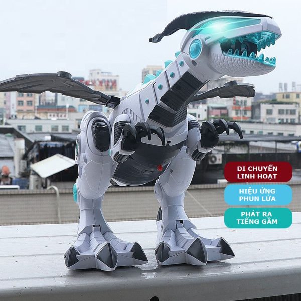 Khủng Long Robot Có Hiệu Ứng Phun Lửa Và Nước Kích Thước Lớn - Đồ Chơi Giải Trí