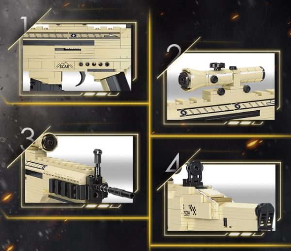 LEGO PUBG Mô Hình SCAR Với 500+ Mảnh Ghép