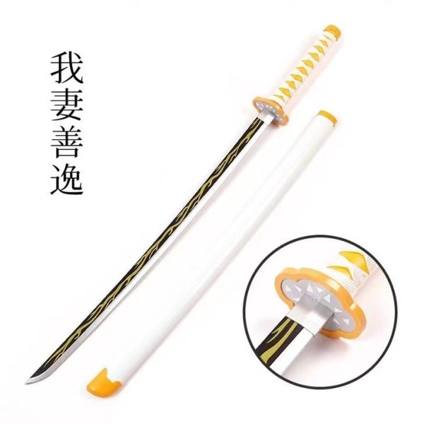 Mô hình Kiếm Gỗ VER.2 KATANA ZENITSU Kimetsu No Yaiba-thanh gươm diệt quỷ