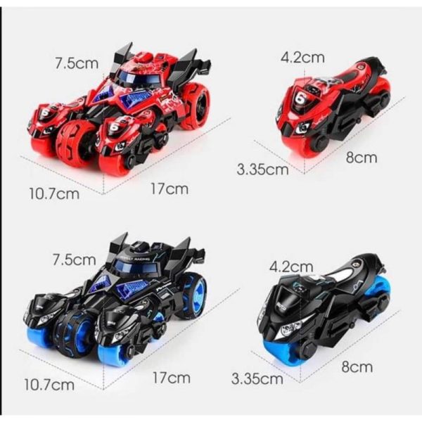 Ô Tô Đồ Chơi Siêu Xe Quái Thú F1 bắn ra 2 xe máy, oto kim loại 3 trong 1