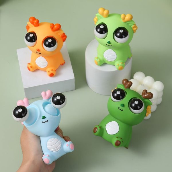 Rồng Mắt Lồi Đồ Chơi Squishy Nắn Bóp Đàn Hồi Giảm Stress Hình Rồng Nắn Bóp Đàn Hồi Giảm Stress