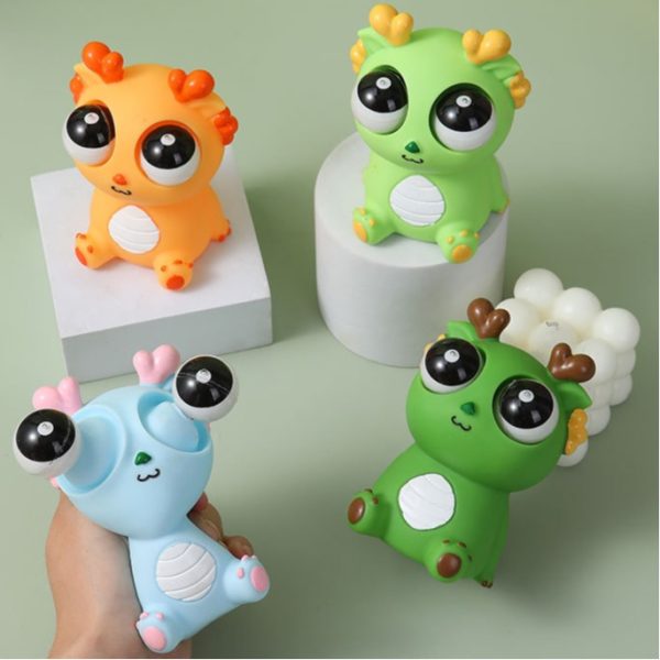 Rồng Mắt Lồi Đồ Chơi Squishy Nắn Bóp Đàn Hồi Giảm Stress Hình Rồng Nắn Bóp Đàn Hồi Giảm Stress