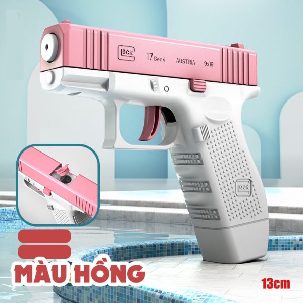 Súng Nước Màu Hồng Đồ Chơi Ngoài Trời Vui Nhộn Cho Bé
