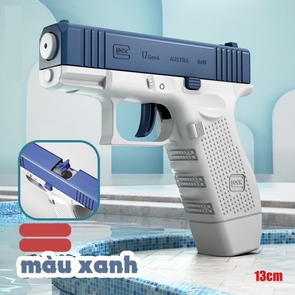Súng Nước Màu Xanh Đồ Chơi Ngoài Trời Vui Nhộn Cho Bé