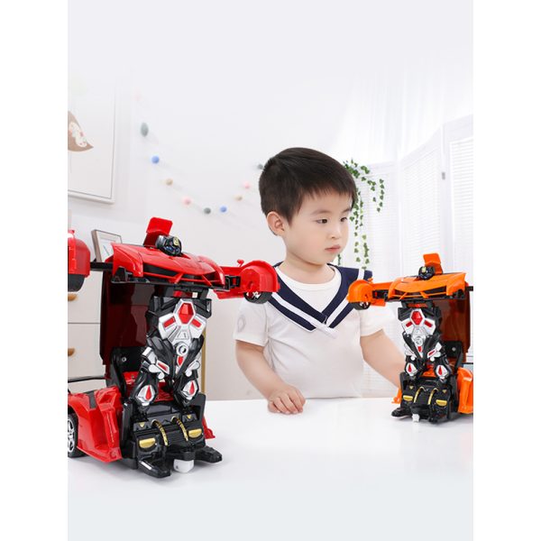 Đồ chơi xe ô tô điều khiển từ xa có thể biến hình robot phiên bản có sạc pin